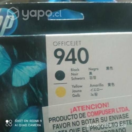 Cabezales HP 940 colores originales