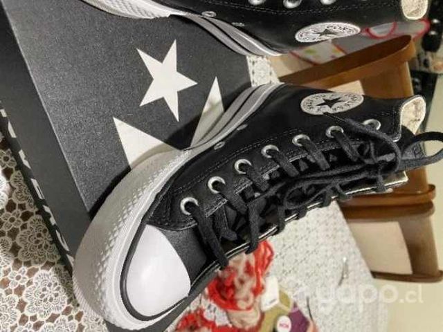 Converse plataforma cuero
