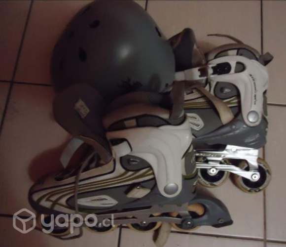 Patines Roller Derby 950-zx Ventura + Casco Darkst