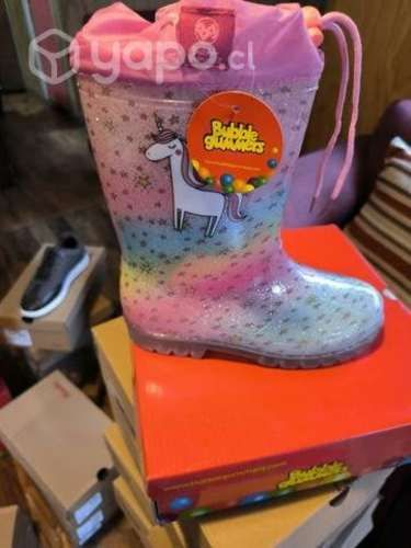 Bellas botas de goma con chiporroo luces número 22