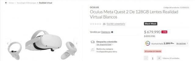 Oculus Quest 2 de 128gb