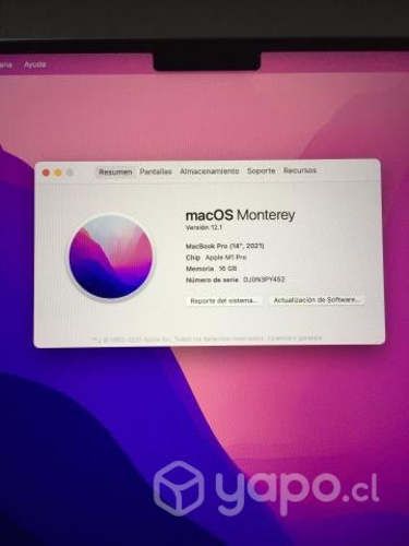 MacBook Pro M1, Gris Espacial 14