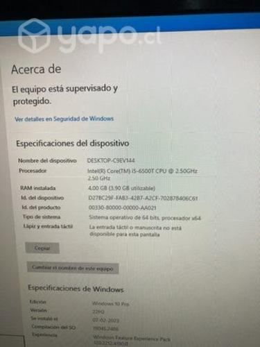 Hp 280 g2 sff i5 6500t