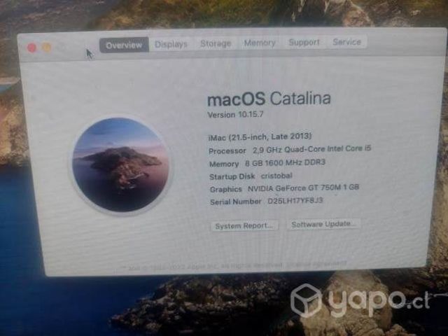 Imac 21.5 año 2013