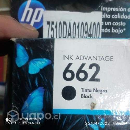 Tinta HP 662 black original
