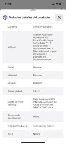 Aspiradora robot roomba 615