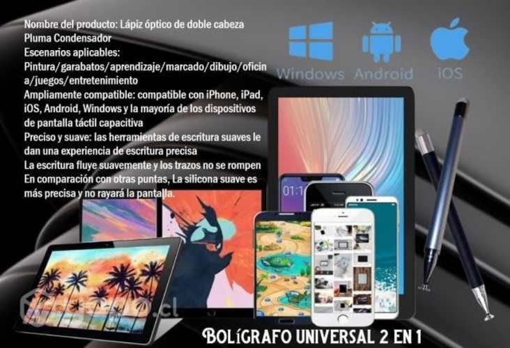 Bolígrafo universal 2 en 1 para tableta móvil, tel