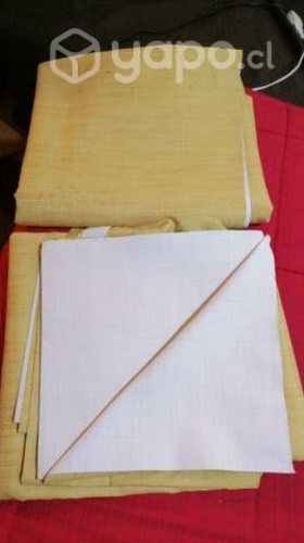 Cortinas engomadas, 1,45 x 2mt 60 color mostaza