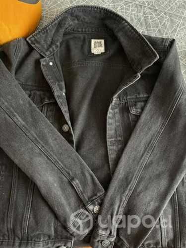 Chaqueta de mezclilla negra americanino