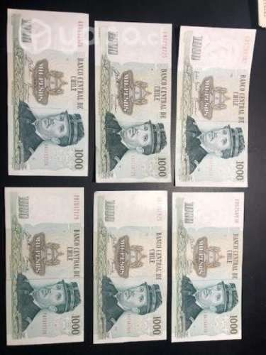 Billetes antiguos de 1.000 y 500