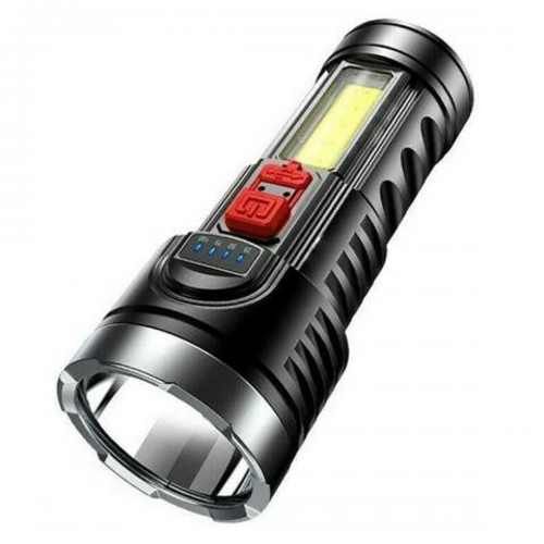 Linterna Led Recargable de Mano 3 funciones