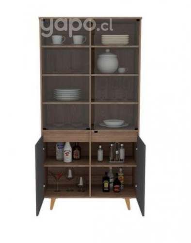 Vitrina Salem Miel/Plomo