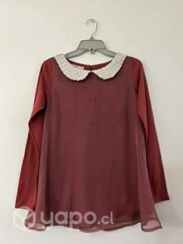 Blusa No Elástica Marca Mor Talla Xs Terracota