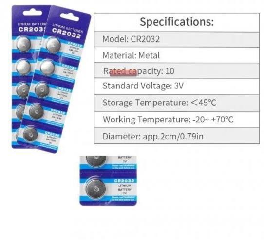Pilas para reloj Boton u otros usos CR2032 3V Lith