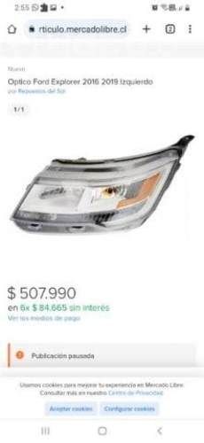 Óptico Ford Explorer 2018