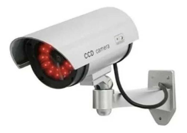 Pack 02 Camara De Seguridad Falsa Luz Led Vigilanc