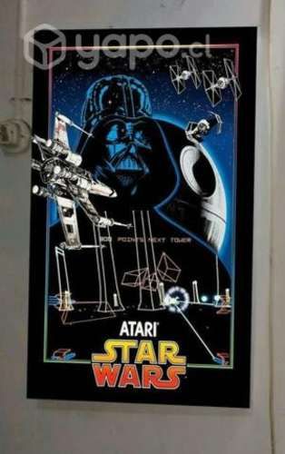 Cuadro vintage star wars diseño arcade atari
