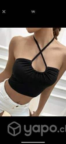 Crop top cruzado