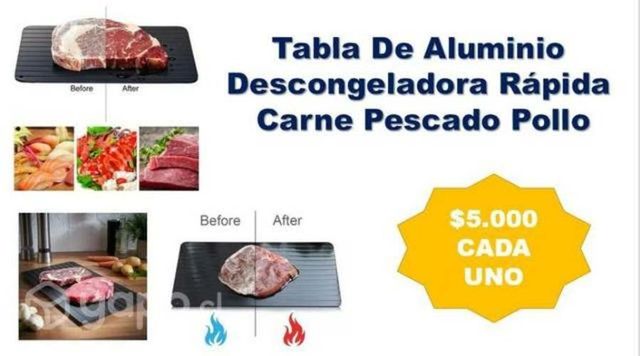 Tabla de aluminio descongeladora rapida