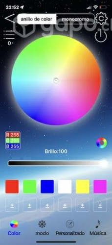 Tira led rgb tres metros usb bluetooth