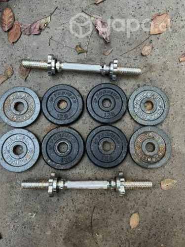 Discos y barra preolimpicos