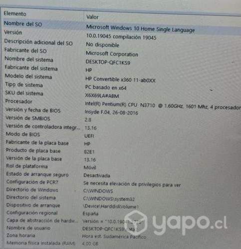 Netbook touch marca hp