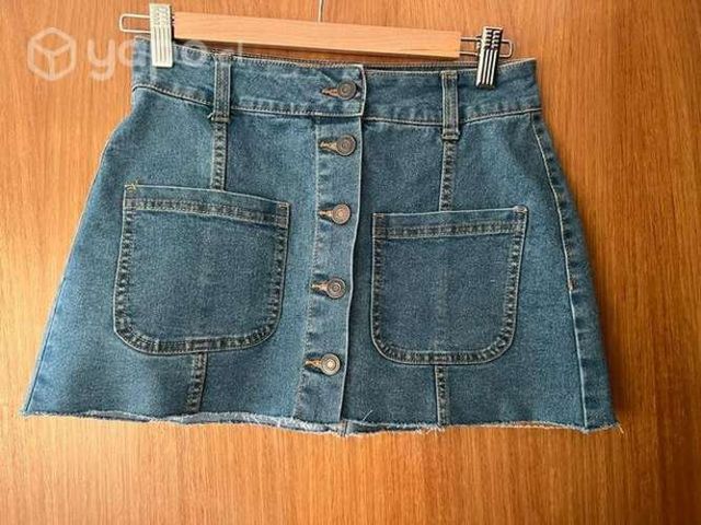 Falda mini Jeans Abotonada Talla XS