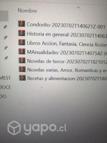 Libros de muchas áreas