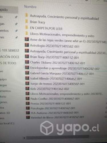 Libros de muchas áreas