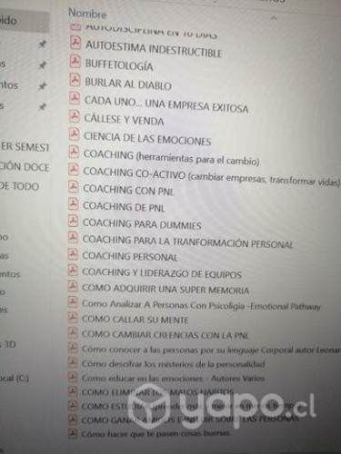 Libros de muchas áreas