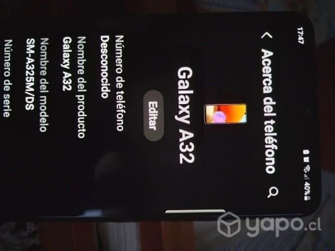 Samsung A32 excelente estado