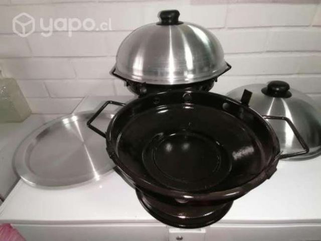 Brasero de mesa enlozado para 4 personas