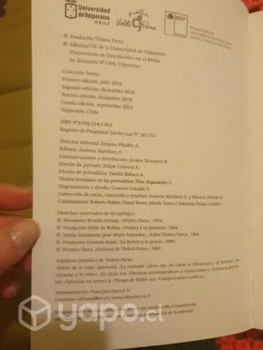 Poesía, de Violeta Parra