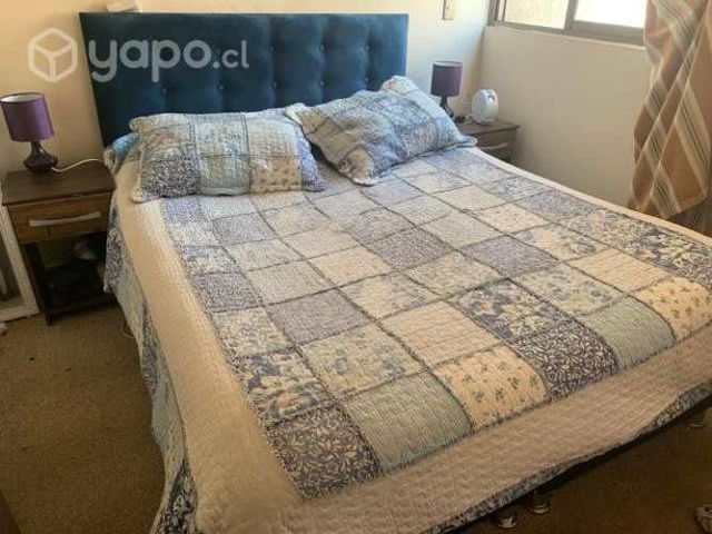 Cama 2 Plazas Base Dividida Con 2 Veladores