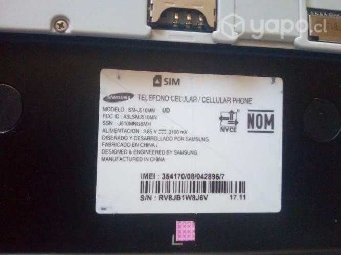 Celular Samsung modelo SM j5