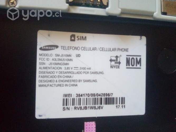 Celular Samsung modelo SM j5