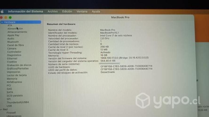 MacBook Pro 15&quot;, pantalla nueva, 3 meses de uso re