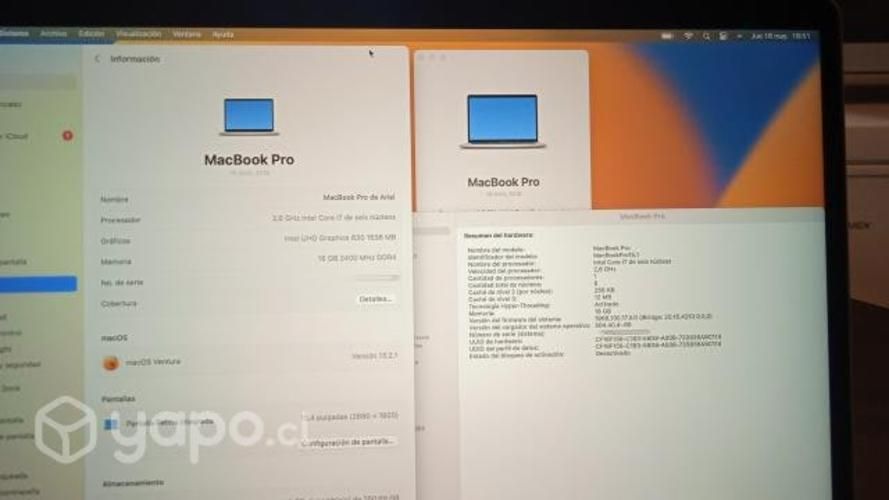 MacBook Pro 15&quot;, pantalla nueva, 3 meses de uso re