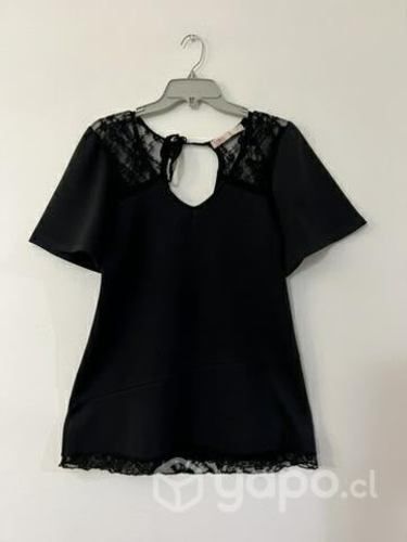 Polera Tipo Vestido Marca Mor Talla L Negra