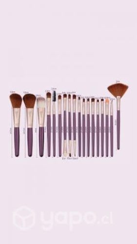 18 pinceles para Maquillaje