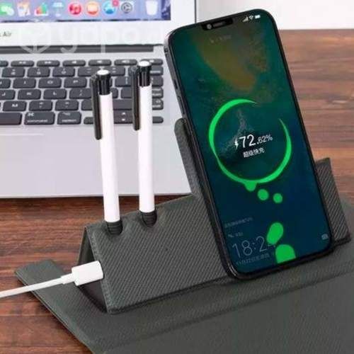 Mouse Pad Con Carga Rapida Inalámbrica Tipo C Negr