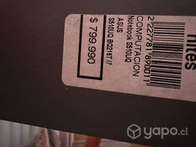 Notebook Asus ao 2022 8 GB de Ram procesador In