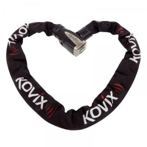 Cadena eslabón reforzado y alarma Kovix 8mm x 110c