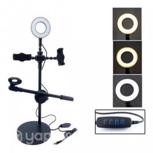 Aro De Luz Base Porta Microfono Y Celular Kit Yout