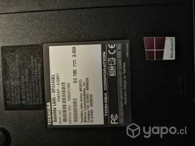 Notebook Toshiba L845