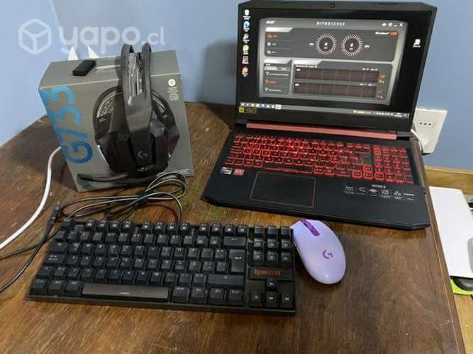 Notebook gamer nitro 5 con periféricos