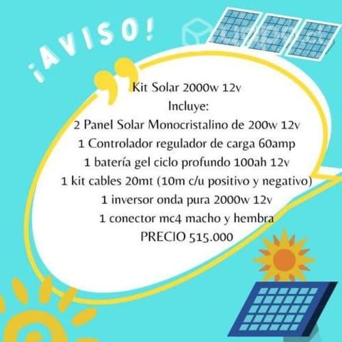 Kits Solares Monocristalinos Fotovoltaicos