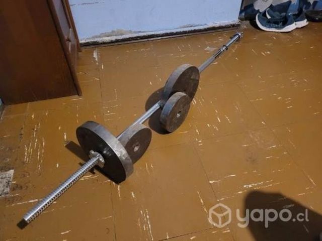 Bicicleta de spinning más set de pesas