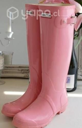 Botas Hunter rosa, usadas número 40