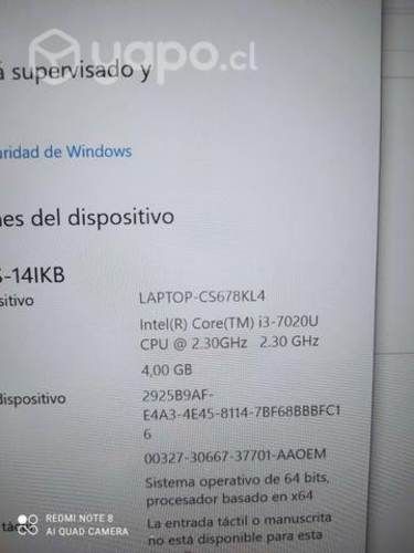 Notebook i3 7tha generación